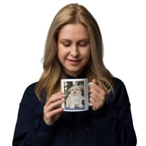 Pet Picture Mug with Funny Quote | My Dog Thinks I'm Pawsome